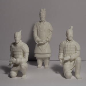 Terracotta Warriors - 3-Piece Miniature Set - 3 and 4 Inches