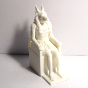 Anubis - Egyptian God of the Dead - Sitting on a Throne - 4 Inches