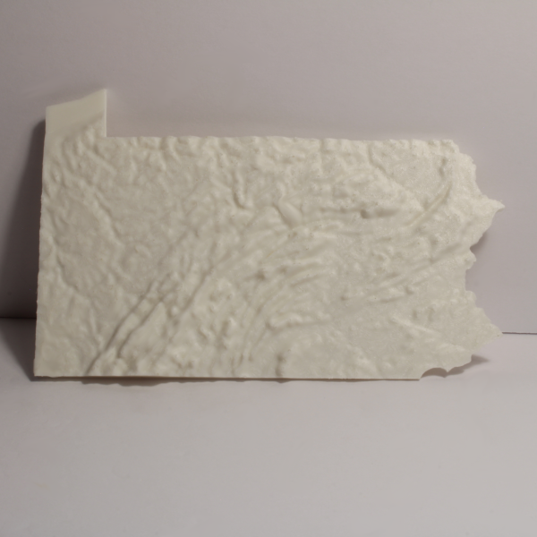 Pennsylvania Topographical Map Model With Accurate Mountain Ranges - 6 Inches - Image 3