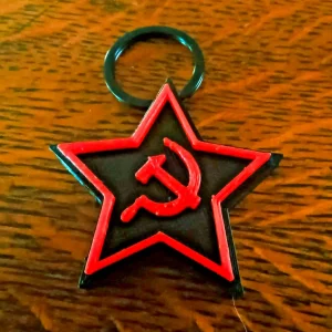 Communist Hammer and Sickle Keychain
