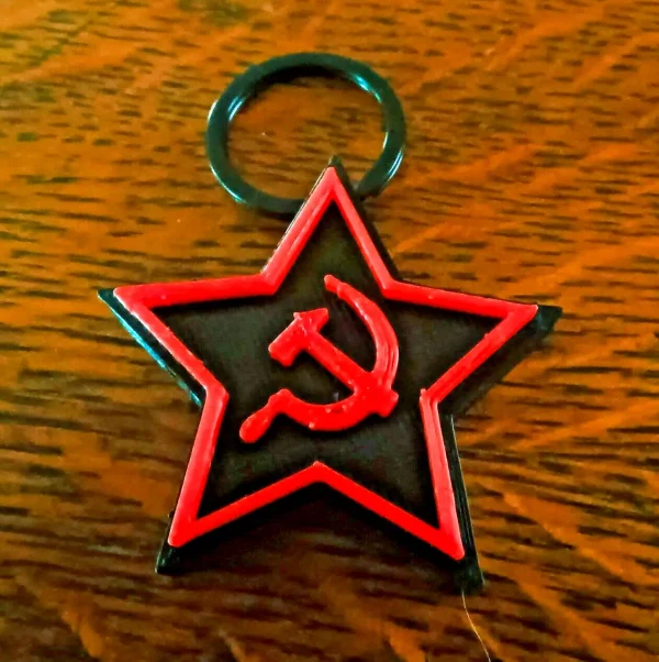 Communist Hammer and Sickle Keychain