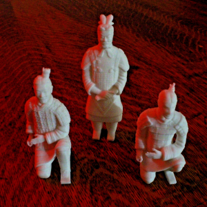 Terracotta Warriors - 3-Piece Miniature Set - 3 and 4 Inches